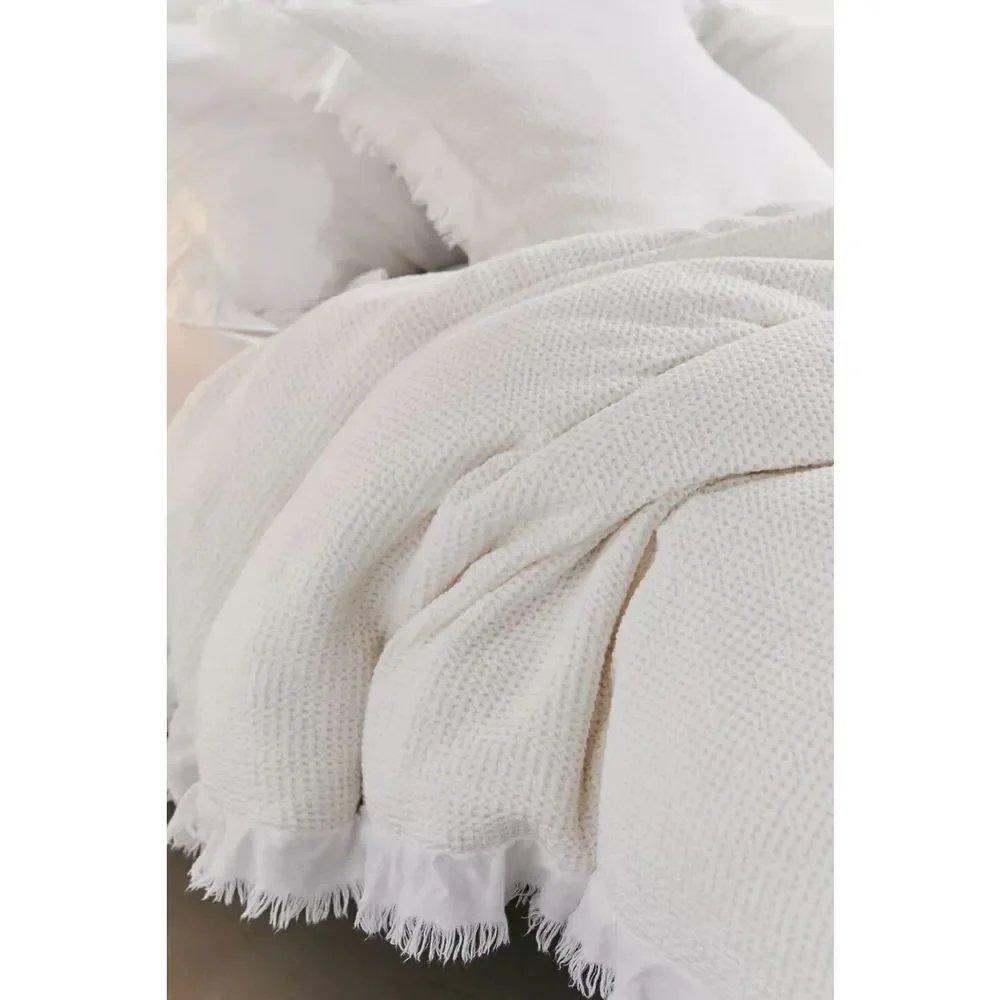Urban Outfitters Waffle Fringe Duvet Cover Size Full